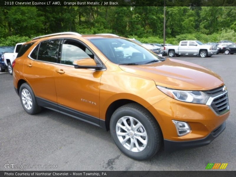 Orange Burst Metallic / Jet Black 2018 Chevrolet Equinox LT AWD