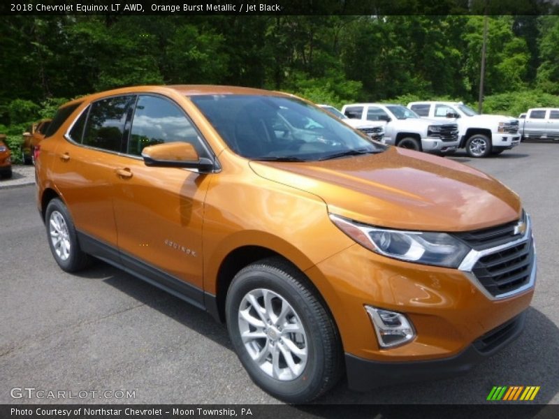 Orange Burst Metallic / Jet Black 2018 Chevrolet Equinox LT AWD
