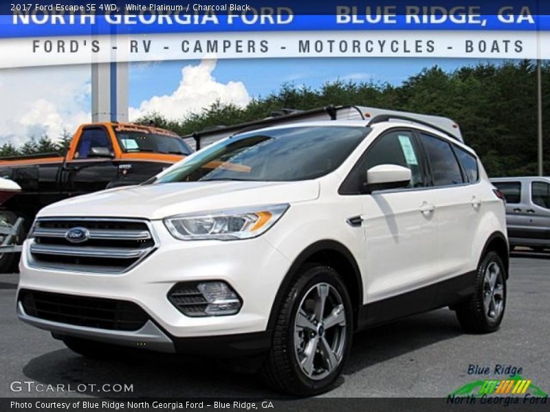 White Platinum / Charcoal Black 2017 Ford Escape SE 4WD