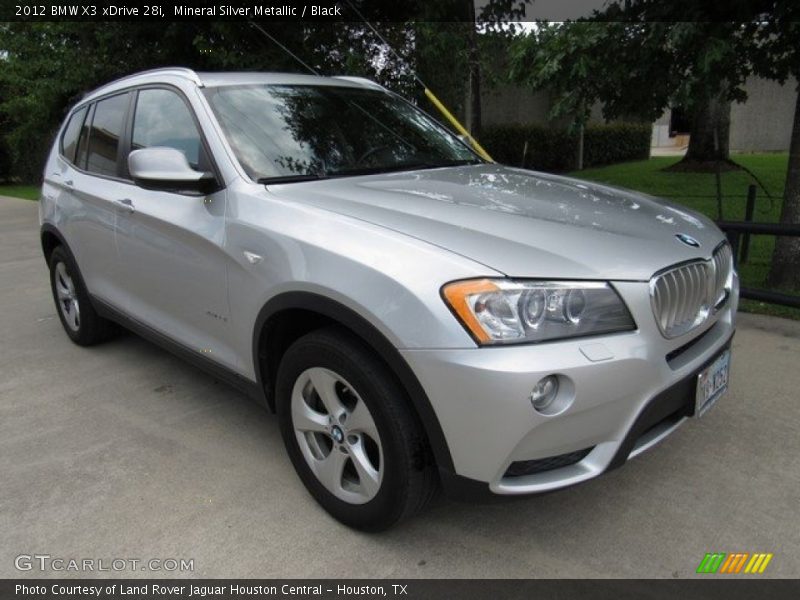 Mineral Silver Metallic / Black 2012 BMW X3 xDrive 28i