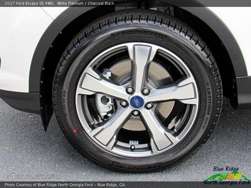 White Platinum / Charcoal Black 2017 Ford Escape SE 4WD
