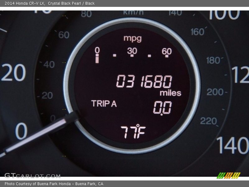 Crystal Black Pearl / Black 2014 Honda CR-V LX