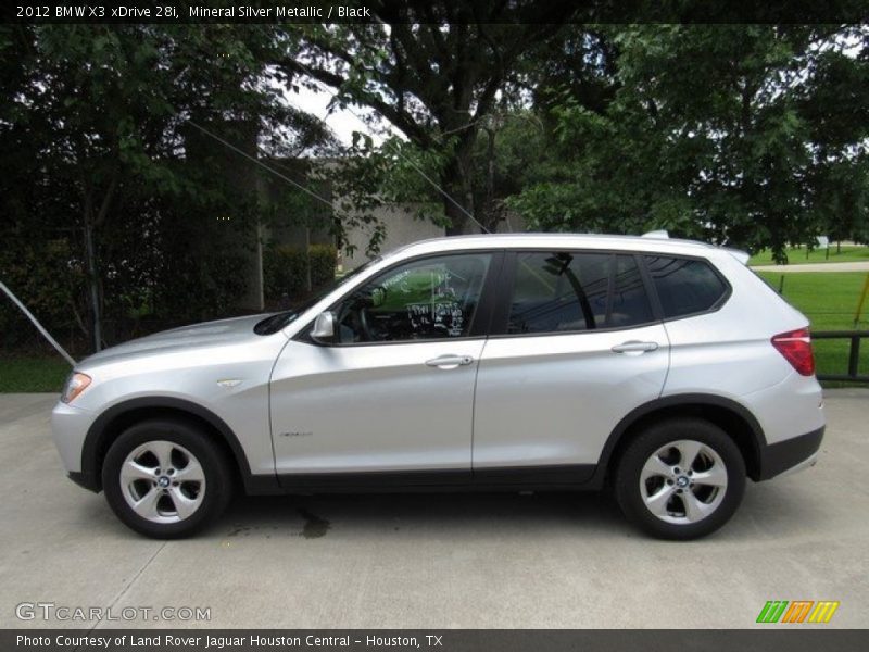 Mineral Silver Metallic / Black 2012 BMW X3 xDrive 28i