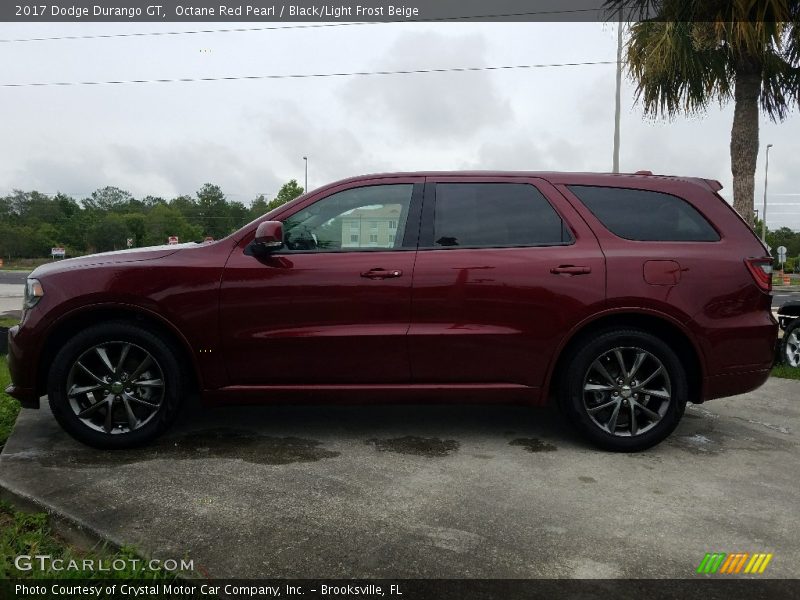 Octane Red Pearl / Black/Light Frost Beige 2017 Dodge Durango GT