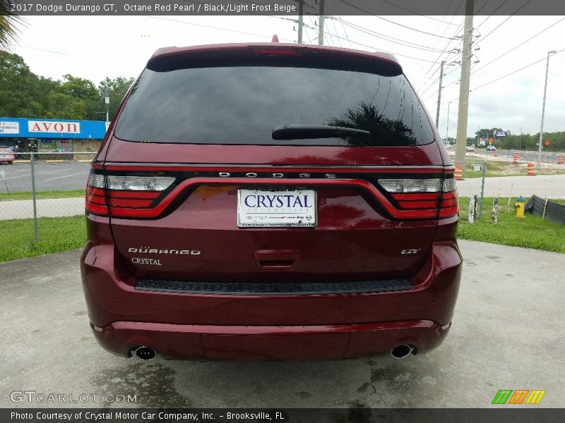 Octane Red Pearl / Black/Light Frost Beige 2017 Dodge Durango GT