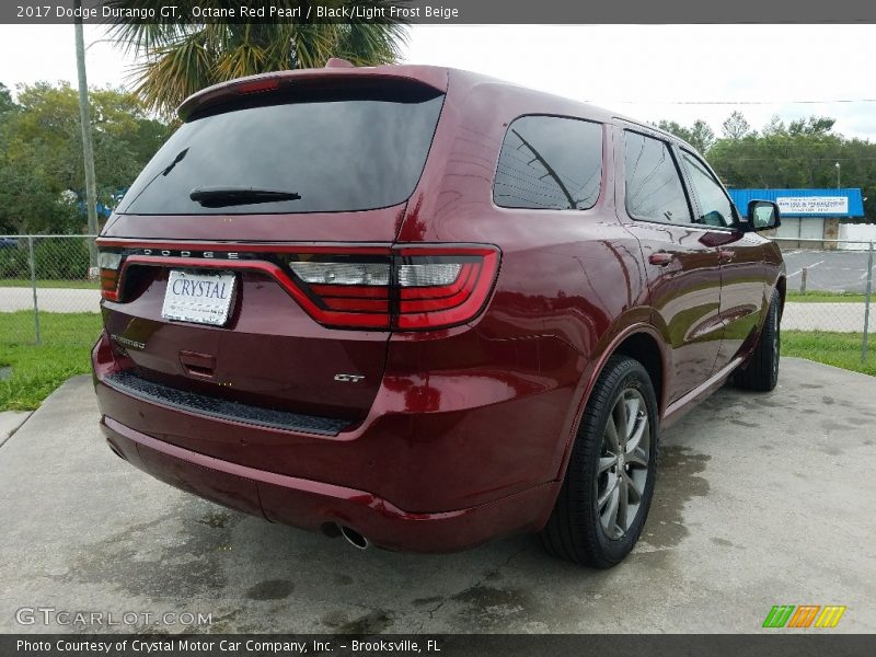 Octane Red Pearl / Black/Light Frost Beige 2017 Dodge Durango GT