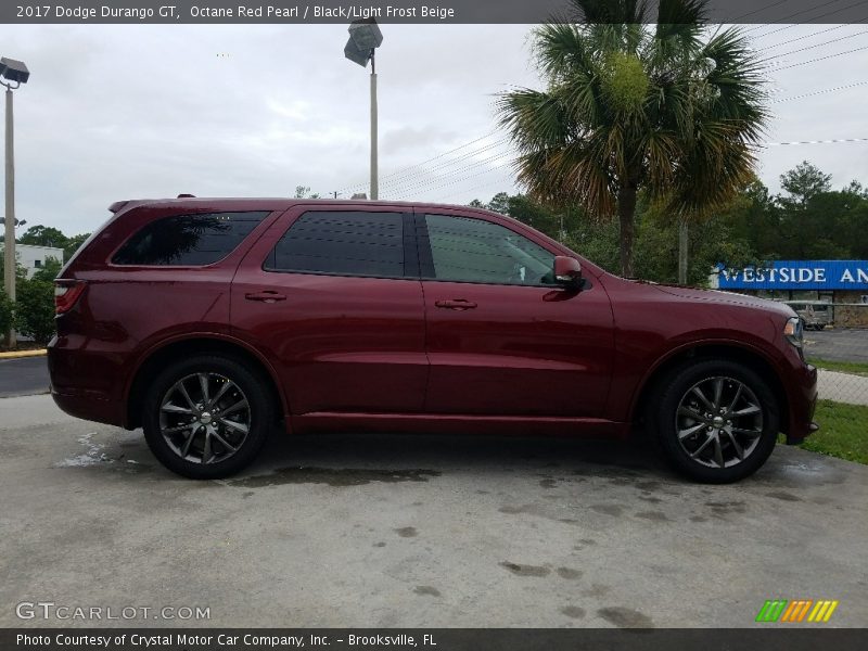 Octane Red Pearl / Black/Light Frost Beige 2017 Dodge Durango GT