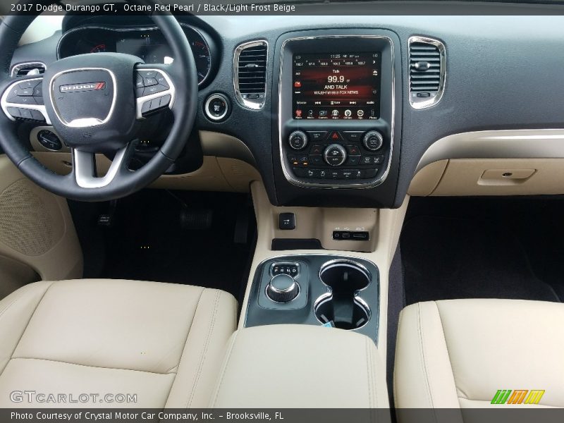 Octane Red Pearl / Black/Light Frost Beige 2017 Dodge Durango GT