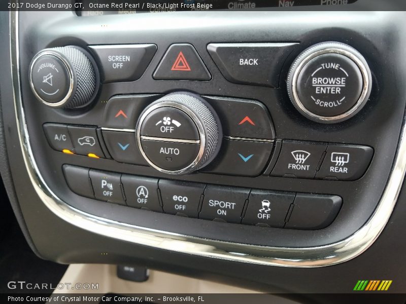 Octane Red Pearl / Black/Light Frost Beige 2017 Dodge Durango GT