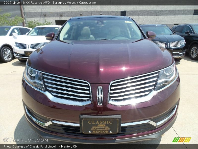 Burgundy Velvet / Cappuccino 2017 Lincoln MKX Reserve AWD