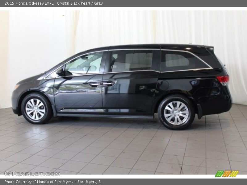 Crystal Black Pearl / Gray 2015 Honda Odyssey EX-L