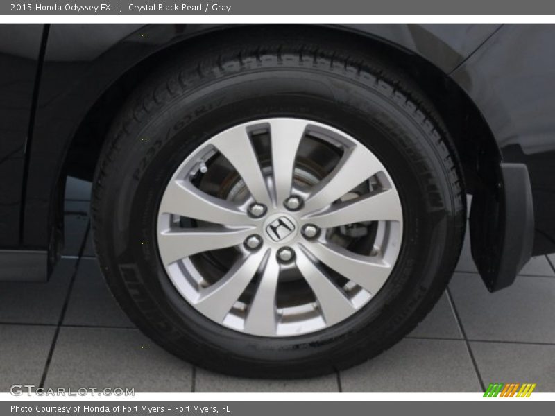 Crystal Black Pearl / Gray 2015 Honda Odyssey EX-L