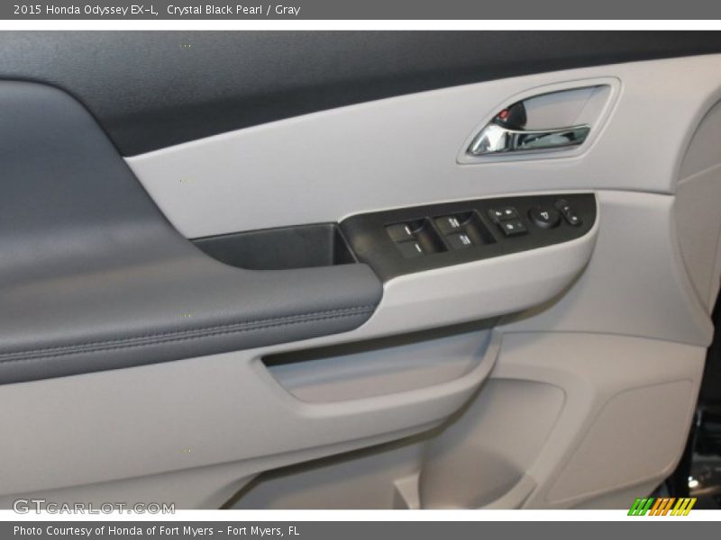 Crystal Black Pearl / Gray 2015 Honda Odyssey EX-L