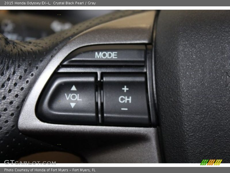 Crystal Black Pearl / Gray 2015 Honda Odyssey EX-L