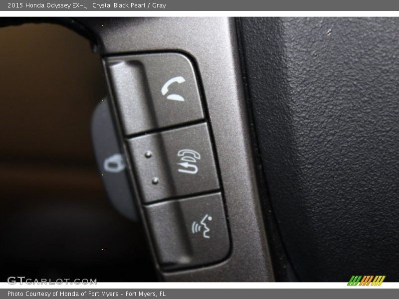 Crystal Black Pearl / Gray 2015 Honda Odyssey EX-L