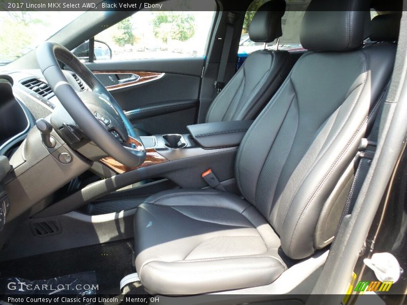 Front Seat of 2017 MKX Select AWD