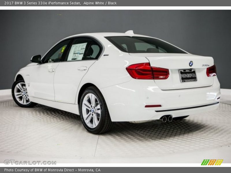 Alpine White / Black 2017 BMW 3 Series 330e iPerfomance Sedan