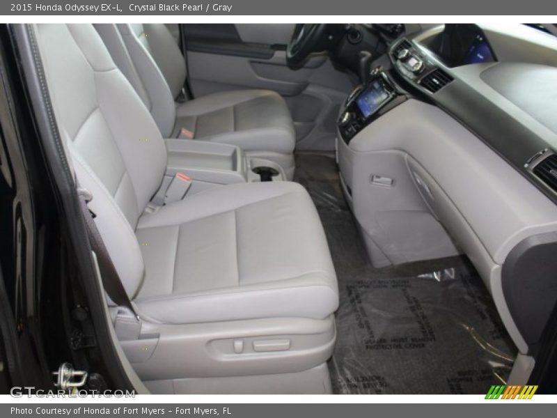 Crystal Black Pearl / Gray 2015 Honda Odyssey EX-L