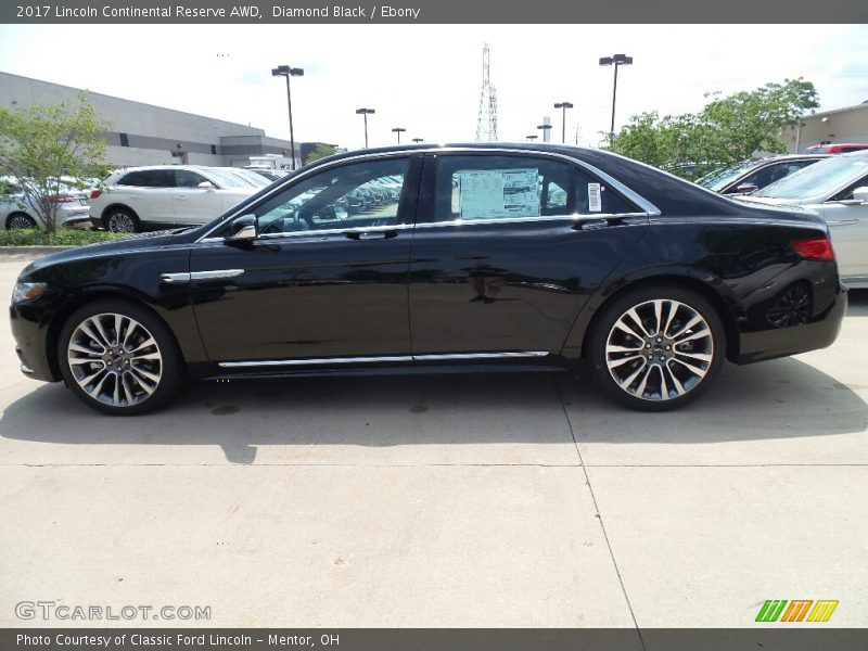 Diamond Black / Ebony 2017 Lincoln Continental Reserve AWD