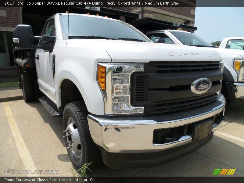 Oxford White / Medium Earth Gray 2017 Ford F350 Super Duty XL Regular Cab 4x4 Dump Truck