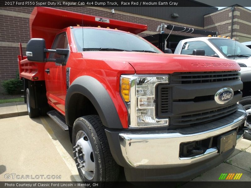 Front 3/4 View of 2017 F550 Super Duty XL Regular Cab 4x4 Dump Truck
