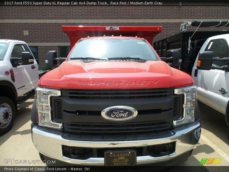 Race Red / Medium Earth Gray 2017 Ford F550 Super Duty XL Regular Cab 4x4 Dump Truck