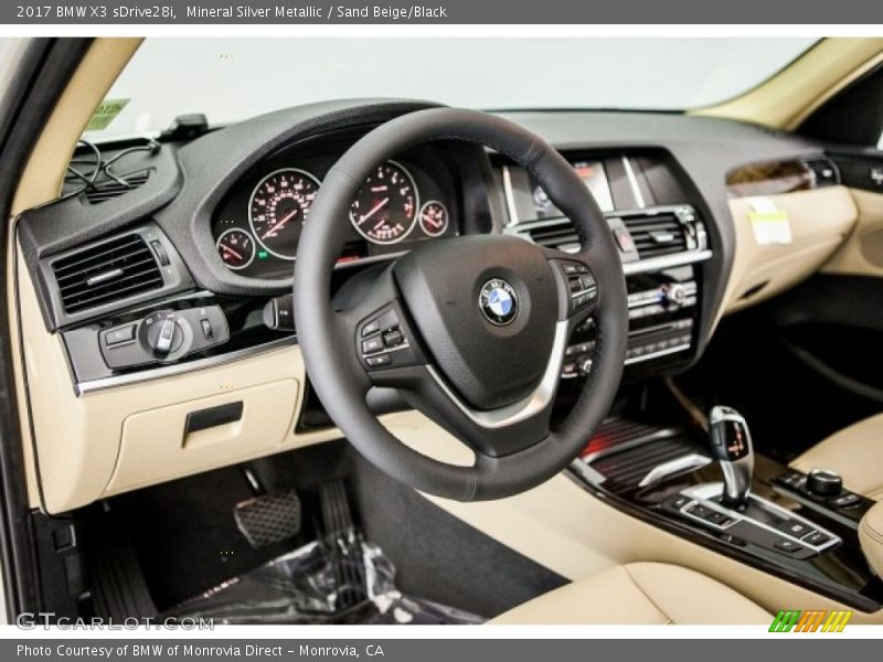 Mineral Silver Metallic / Sand Beige/Black 2017 BMW X3 sDrive28i