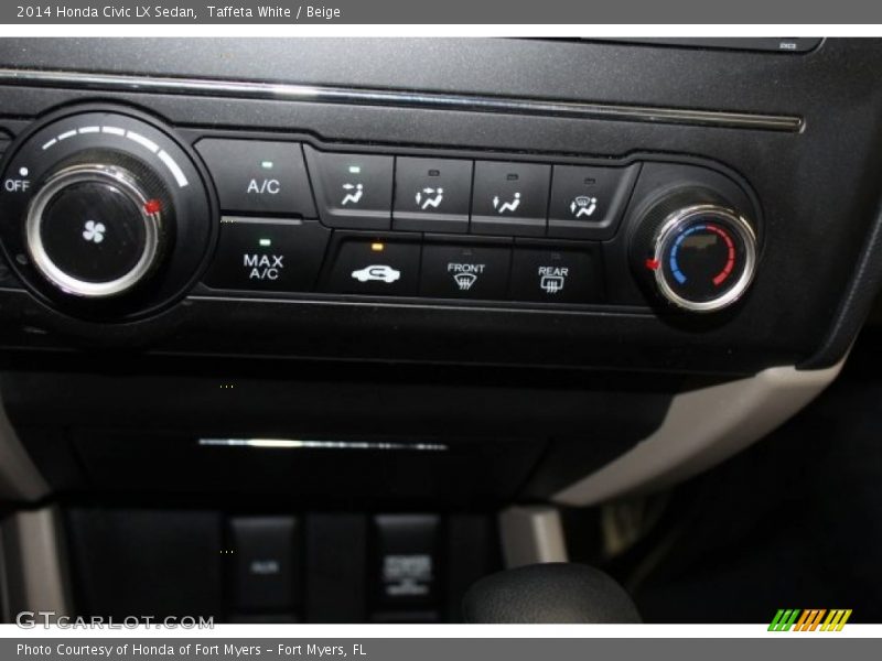 Taffeta White / Beige 2014 Honda Civic LX Sedan