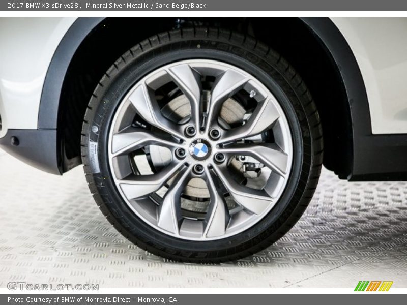 Mineral Silver Metallic / Sand Beige/Black 2017 BMW X3 sDrive28i