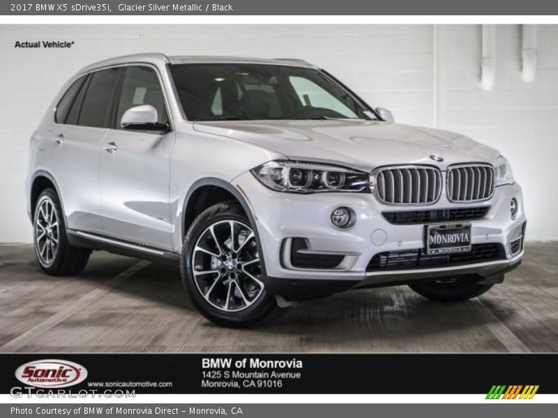 Glacier Silver Metallic / Black 2017 BMW X5 sDrive35i