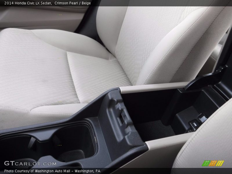 Crimson Pearl / Beige 2014 Honda Civic LX Sedan