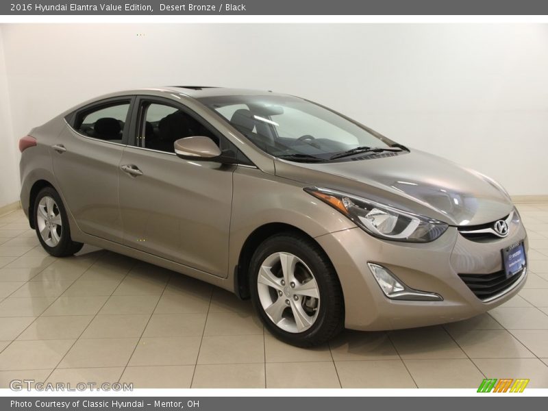 Desert Bronze / Black 2016 Hyundai Elantra Value Edition