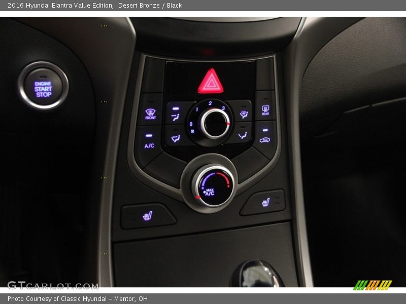 Desert Bronze / Black 2016 Hyundai Elantra Value Edition