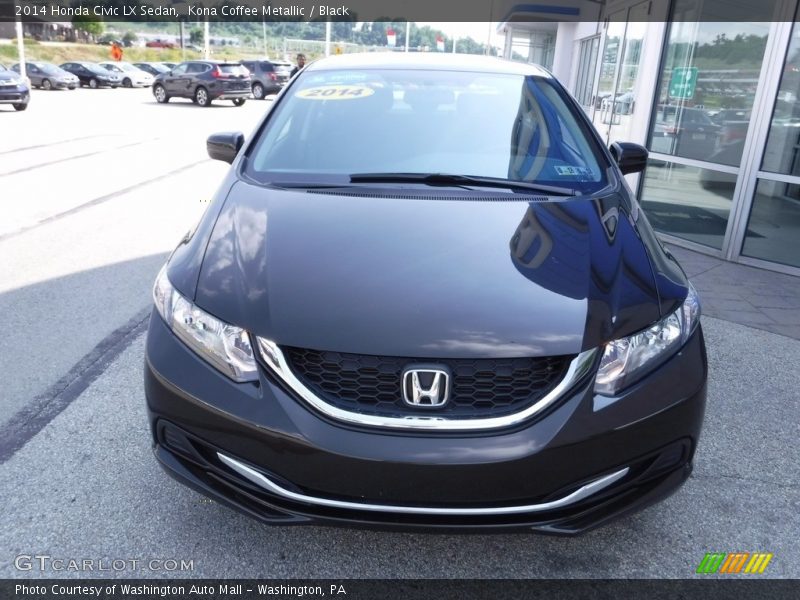 Kona Coffee Metallic / Black 2014 Honda Civic LX Sedan