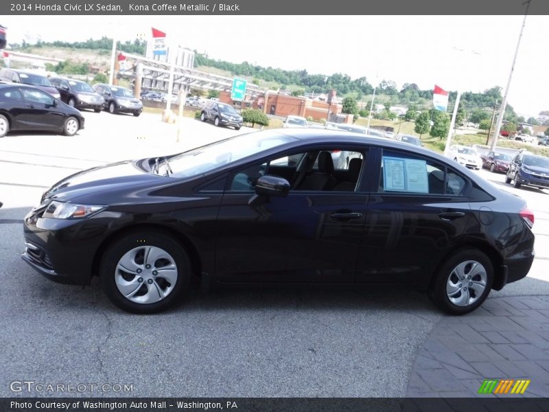 Kona Coffee Metallic / Black 2014 Honda Civic LX Sedan