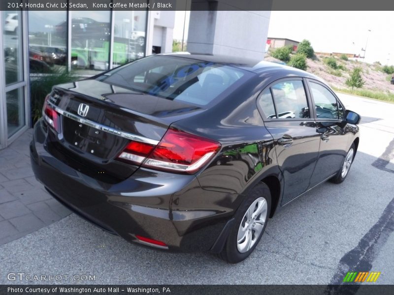 Kona Coffee Metallic / Black 2014 Honda Civic LX Sedan