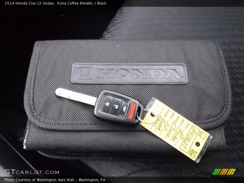 Kona Coffee Metallic / Black 2014 Honda Civic LX Sedan