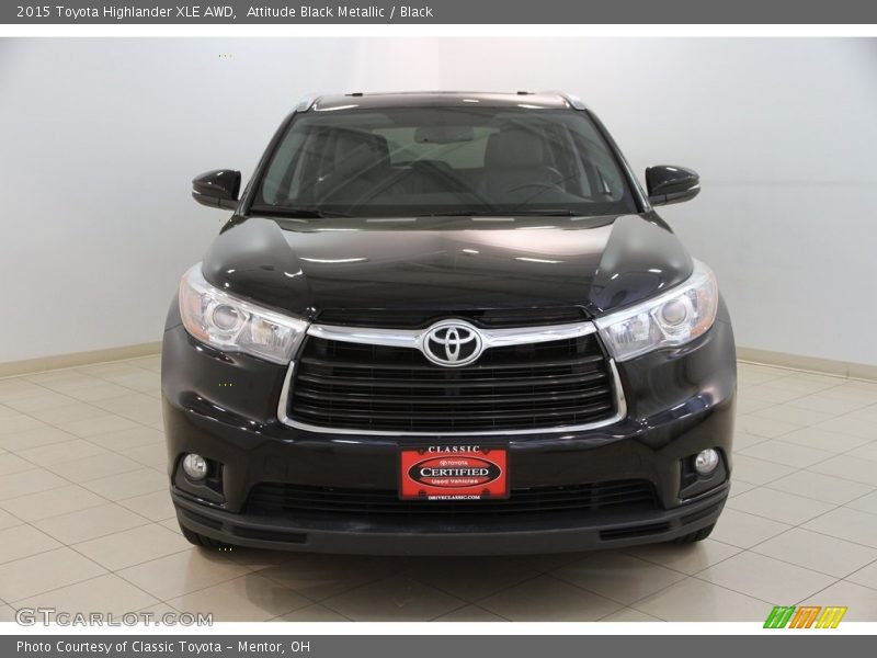 Attitude Black Metallic / Black 2015 Toyota Highlander XLE AWD