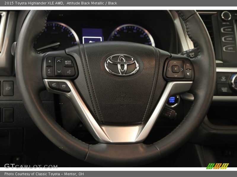 Attitude Black Metallic / Black 2015 Toyota Highlander XLE AWD