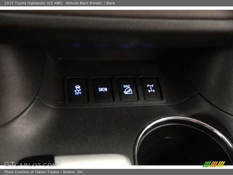 Attitude Black Metallic / Black 2015 Toyota Highlander XLE AWD