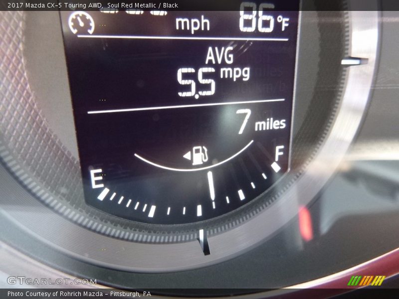 Soul Red Metallic / Black 2017 Mazda CX-5 Touring AWD