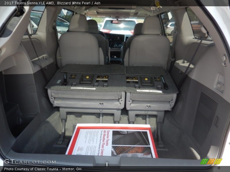 Blizzard White Pearl / Ash 2017 Toyota Sienna XLE AWD