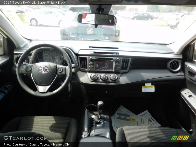 Super White / Black 2017 Toyota RAV4 LE