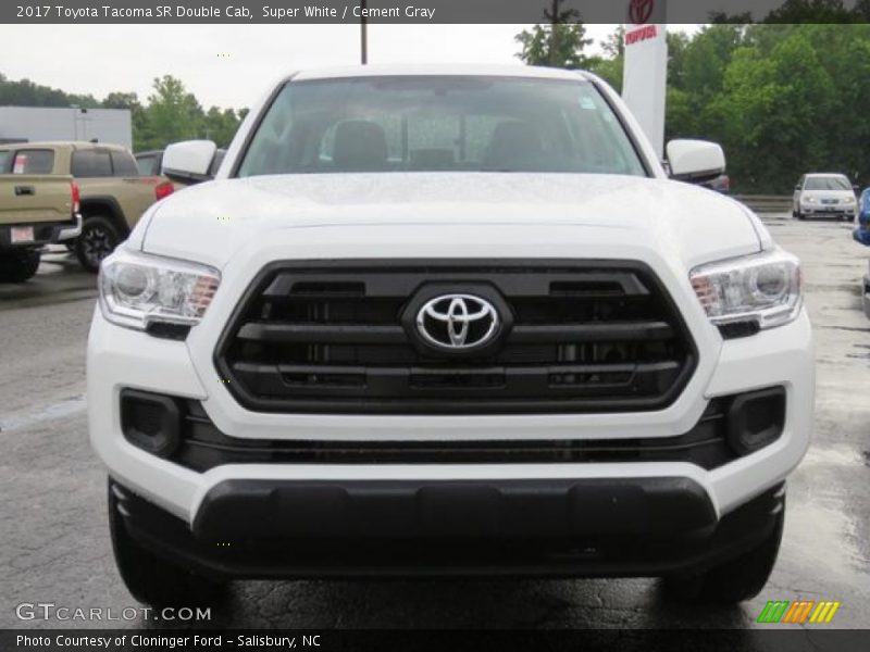 Super White / Cement Gray 2017 Toyota Tacoma SR Double Cab