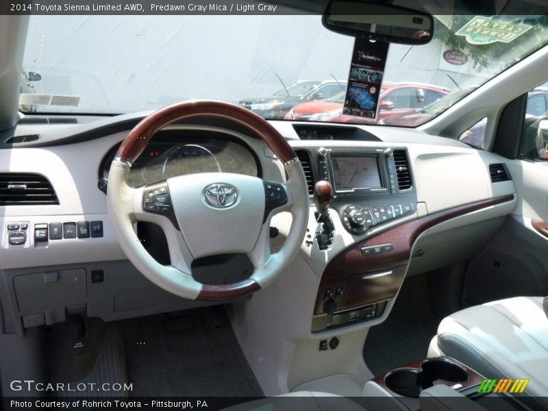 Predawn Gray Mica / Light Gray 2014 Toyota Sienna Limited AWD