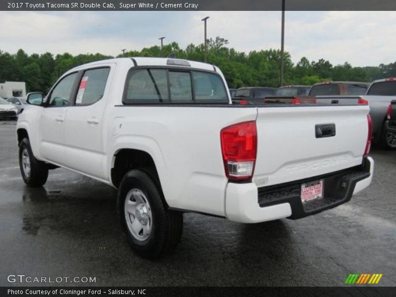 Super White / Cement Gray 2017 Toyota Tacoma SR Double Cab