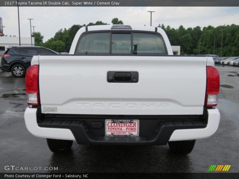 Super White / Cement Gray 2017 Toyota Tacoma SR Double Cab