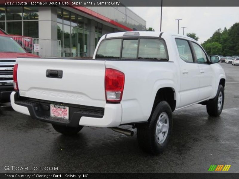 Super White / Cement Gray 2017 Toyota Tacoma SR Double Cab