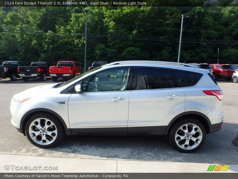 Ingot Silver / Medium Light Stone 2014 Ford Escape Titanium 1.6L EcoBoost 4WD