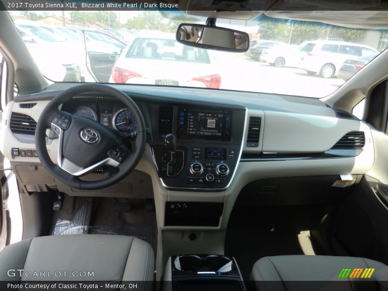 Blizzard White Pearl / Dark Bisque 2017 Toyota Sienna XLE